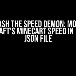 Unleash the Speed Demon: Modding Minecraft’s Minecart Speed in 1.20 via json file