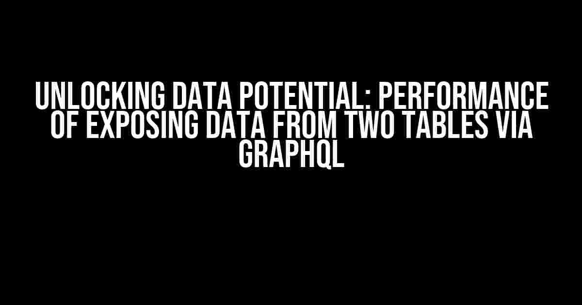 Unlocking Data Potential: Performance of Exposing Data from Two Tables via GraphQL